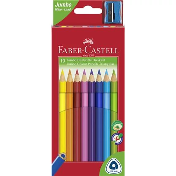Színes ceruza készlet, háromszögletű, FABER-CASTELL 