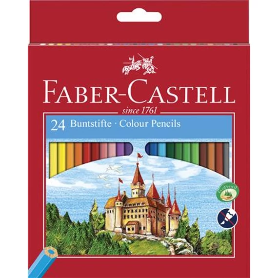 Színes ceruza készlet, hatszögletű, FABER-CASTELL 