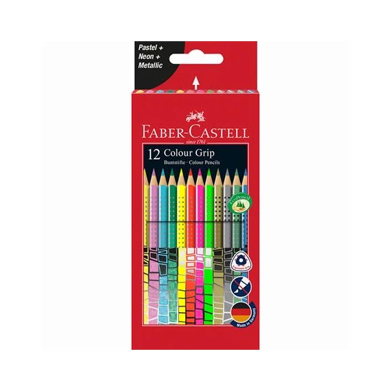 Színes ceruza készlet, háromszögletű, FABER-CASTELL 