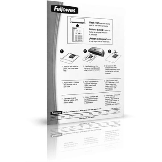 Hordozó- és tisztítókarton lamináláshoz, A4, FELLOWES - 10db