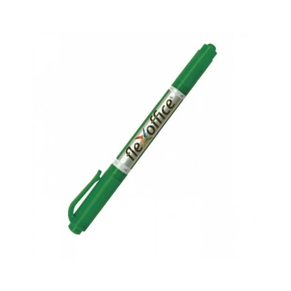 Alkoholos marker, 0,4/1,0 mm, kúpos, kétvégű, FLEXOFFICE 