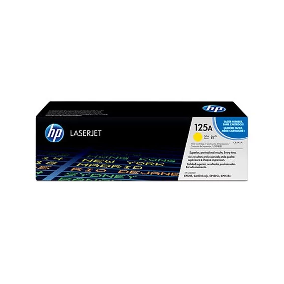 CB542A Lézertoner ColorLaserJet CM1300, CP1210 nyomtatókhoz, HP 125A, sárga, 1,4k
