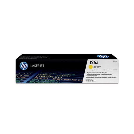 CE312A Lézertoner ColorLaserJet Pro CP1025 nyomtatóhoz, HP 126A, sárga, 1k