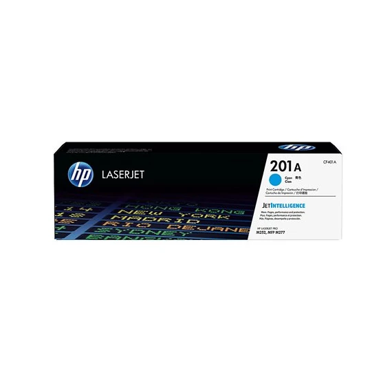 CF401A Lézertoner Color LaserJet Pro M252,M277 nyomtatóhoz, HP 201A, cián, 1,4k