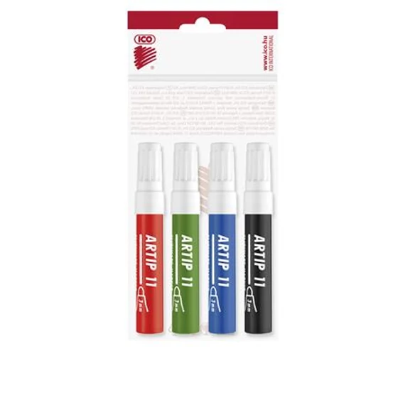Flipchart marker készlet, 1-3 mm, kúpos, ICO 