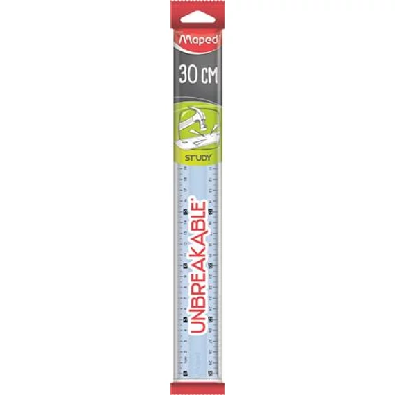 Vonalzó, műanyag, törhetetlen, 30 cm, MAPED 
