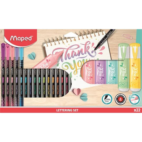 Kalligrafikus készlet, 22 darabos, MAPED 