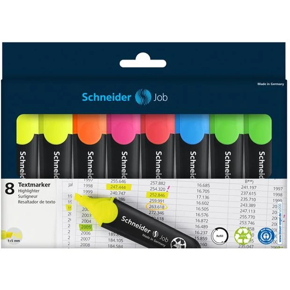 Szövegkiemelő készlet, 1-5 mm, SCHNEIDER 