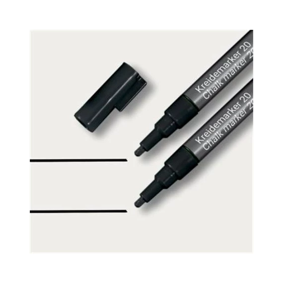 Folyékony krétamarker, kúpos hegy, 1-2 mm SIGEL, fekete