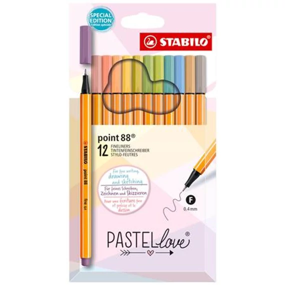 Tűfilc készlet, 0,4 mm, STABILO 