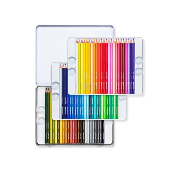 Színes ceruza készlet, hatszögletű, fémdobozos, STAEDTLER 