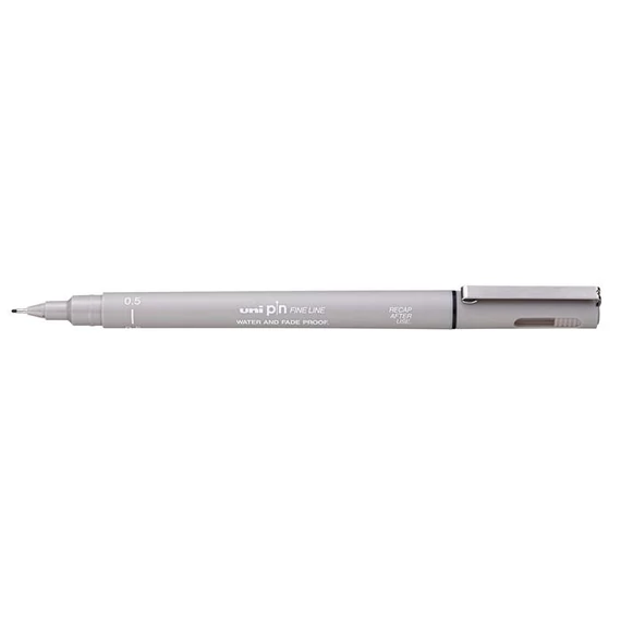 Rajzmarker, 0,5 mm, UNI PIN, világosszürke