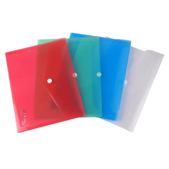 Irattartó tasak, A5, PP, patentos, VICTORIA OFFICE, piros