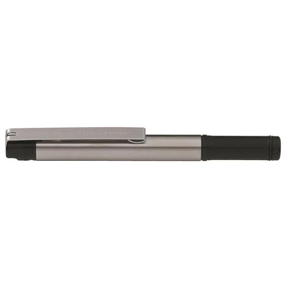 Golyóstoll, 0,24 mm, kupakos, rozsdamentes acél-fekete tolltest, ZEBRA 