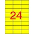 Etikett, 70x37 mm, színes, APLI, sárga, 2400 etikett/csomag